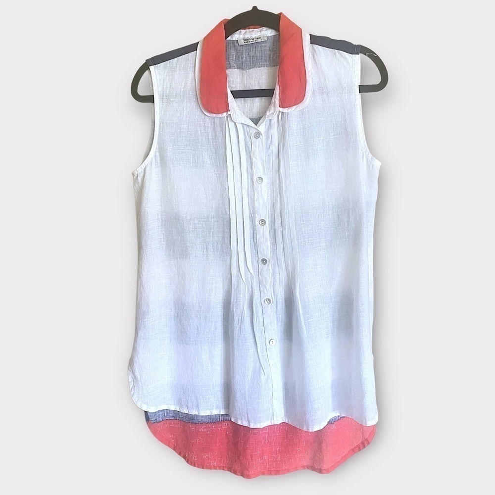 BANANA BLUE Australian Striped Linen Blouse